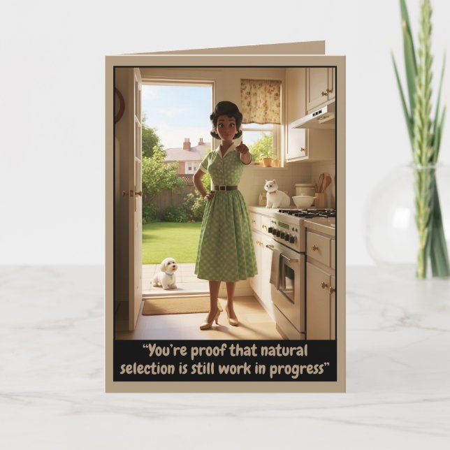 Cartão Divertido retrô  (Frente)