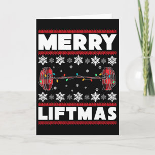 Cartão Divertido Treino de Natal no Ginásio Fitness Gi
