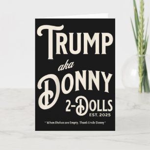 Cartão Divertido Trump Donny Duas Bonecas 2 Bonecas No Na