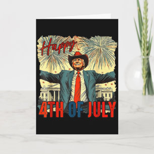 Cartão Divertido trump feliz 4 de julho dia da independên