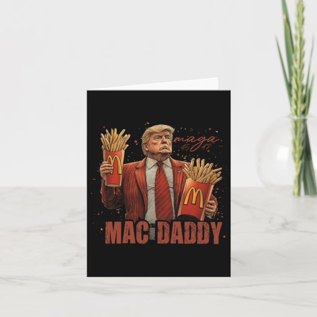 Cartão Divertido Trump Mcdon 2024 Comida Rápida Mac Daddy (Frente)