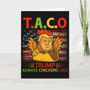Cartão Divertido Trump Taco Trump Sempre Desiste _3 