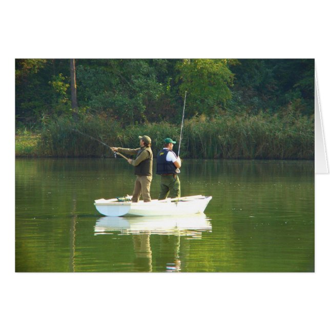 Cartão Divertimento da pesca (Frente Horizontal)
