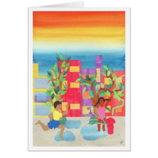 Cartão Divertimento da rua do verão