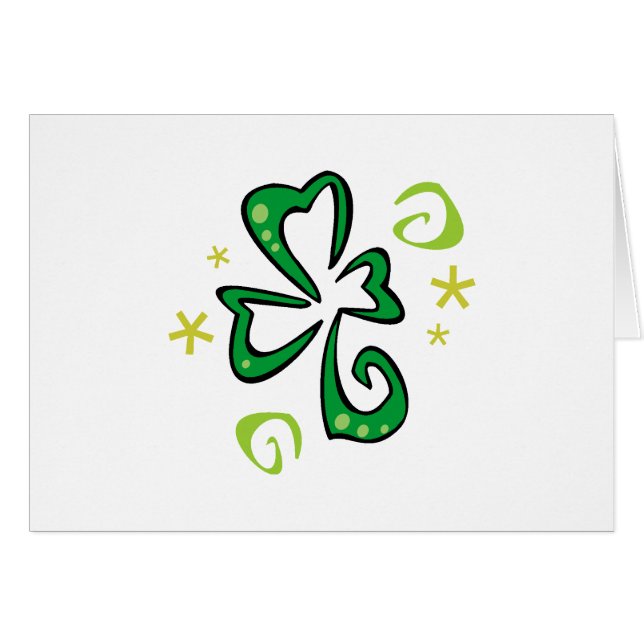 Cartão Divertimento do trevo (Frente horizontal)