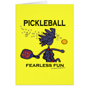 Cartão Divertimento sem medo de Pickleball