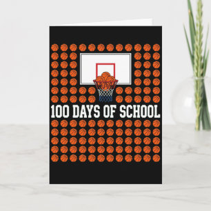 Cartão DIVERTINDO-SE POR 100 DIAS Amante de Basquete
