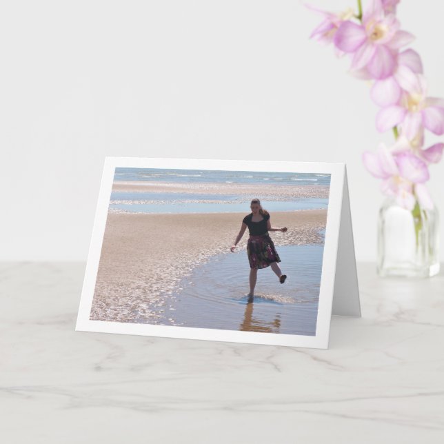 Cartão Divertir-se na praia (Orquídea)