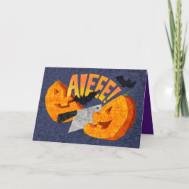 Cartão Divida um Delicioso Jack O Lanterna de Halloween