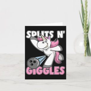 Cartão Divide N' Giggles Unicorn Boliche Bowler