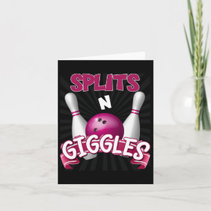 Cartão Dividem-se em Giggles Funny Boliche Team Bowler Sp