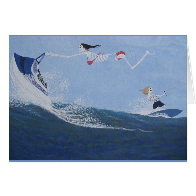 Cartão Divirta-se com morto (Frente Horizontal)