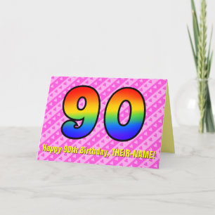 Cartão Divirta-se Listras, Corações, Arco-Íris # 90 An