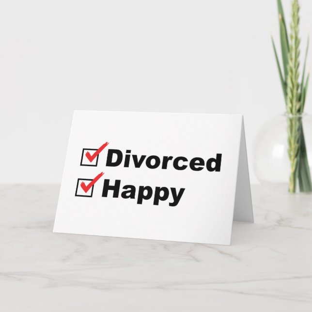 Cartão Divorciado E Feliz (Frente)
