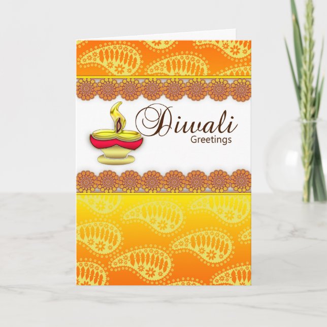 Cartão Diwali Card, Happy Diwali (Frente)