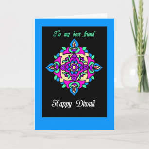 Cartão Diwali Greeting Card para um melhor amigo