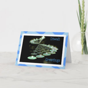 Cartão Diwali Indian Festival of Light tealight candle