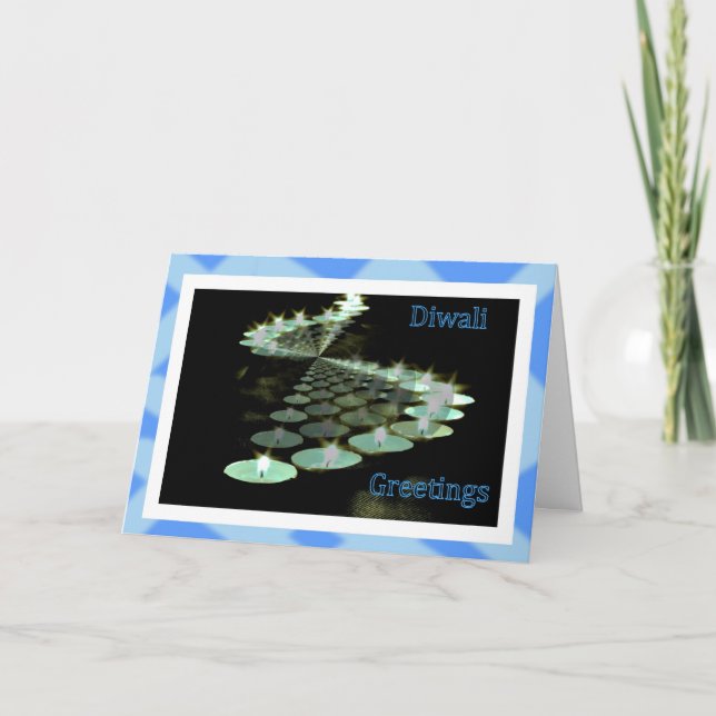 Cartão Diwali Indian Festival of Light tealight candle (Frente)