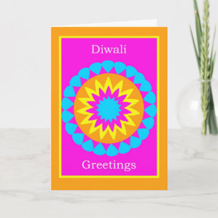 Cartão Diwali Rangoli Card