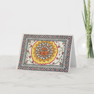 Cartão Diwali Sun Greeting Card