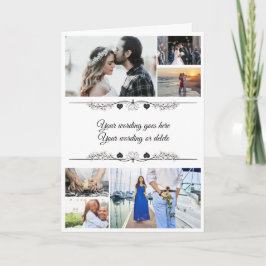 Cartão DIY 6 photo | couples romantic minimalist message