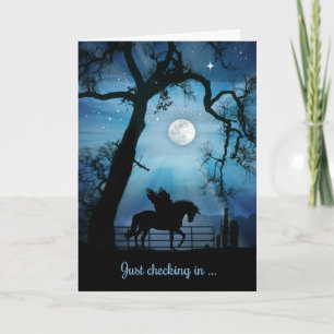 Cartão Dizendo Olá Pegasus Unicorn Fantasy Card