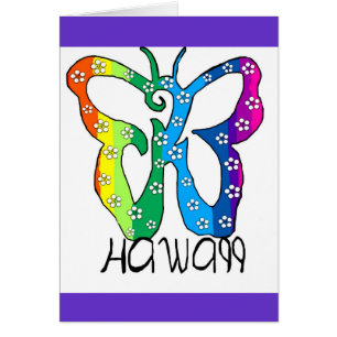 Cartão Dizer de Havaí da borboleta