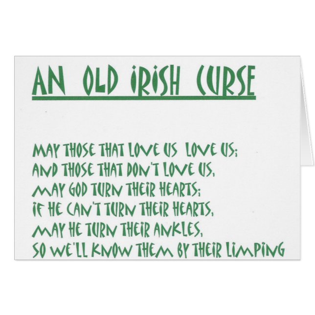 Cartão dizer irlandês (Frente horizontal)