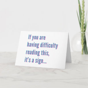 Cartão Dizzy Happy Birthday Message