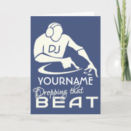 Cartão DJ custom name & color greeting card