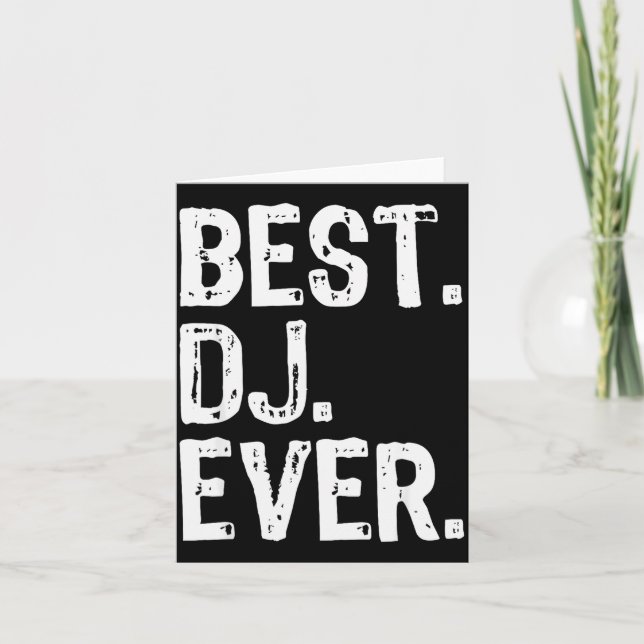 Cartão Dj Ever Funny Gift Christmas  (Frente)