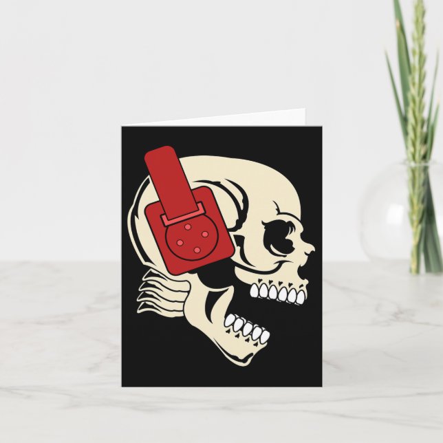 Cartão Dj Halloween Creepy Edm Gift (Frente)