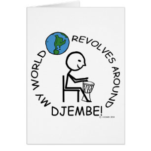 Cartão Djembe - O mundo volta