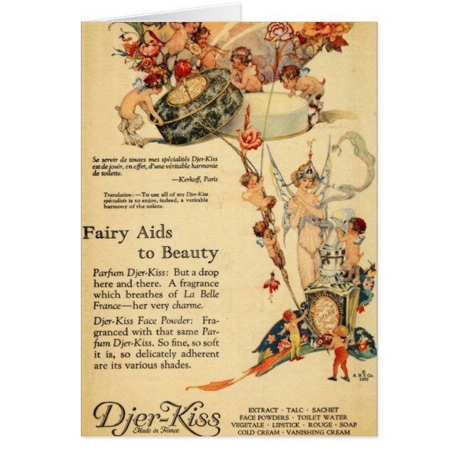 Cartão Djer Fairy Aid French Perfume (Frente)