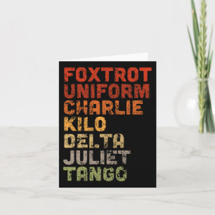Cartão Djt Uniforme Foxtrot