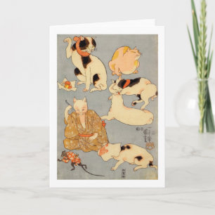 Cartão ) do 下 do (do たとえ尽の内, gatos japoneses do 国芳 (3),