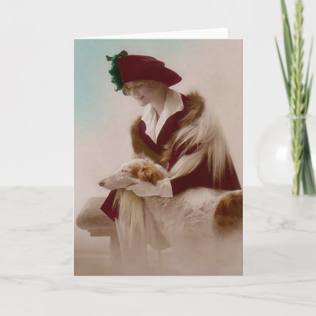 Cartão do amigo do Borzoi (Frente)