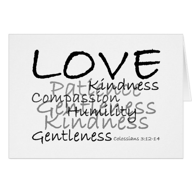 Cartão do amor (Colossians 3) (Frente Horizontal)