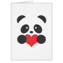Cartão do amor da panda
