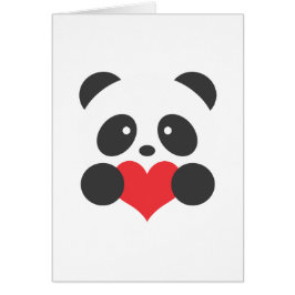 Cartão do amor da panda