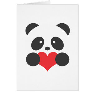 Cartão do amor da panda
