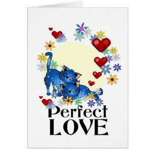 Cartão do amor do gato