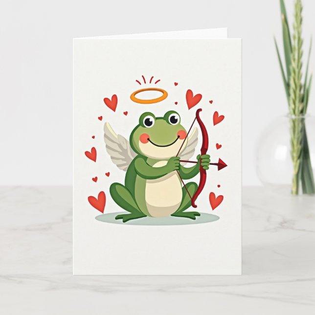 Cartão do Amor do Sapo Cupido (Frente)