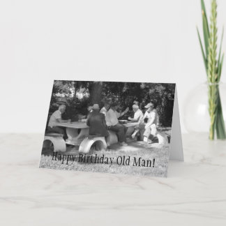 Cartão do ancião do feliz aniversario