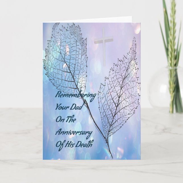 Cartão do aniversário da morte para o pai (Frente)