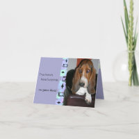Cartão do aniversário de Basset Hound