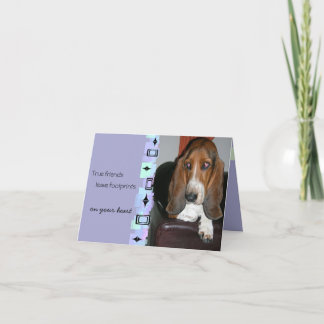 Cartão do aniversário de Basset Hound