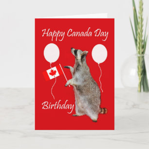 Cartão do aniversário do dia de Canadá