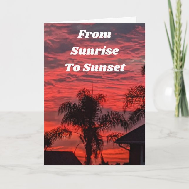 CARTÃO DO ANIVERSÁRIO FELIZ "SOL A SOL" PARA VOCÊ (Frente)