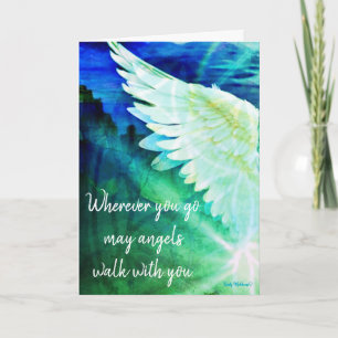 Cartão do Anjo Guardião Azul – Os Anjos Andam Cont
